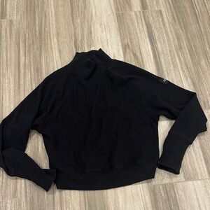 Alo cropped long sleeve waffle turtleneck